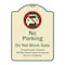 Signmission Designer Series-No Parking Don't Block Gate Unauthorized Vehicle Towed Away, 24" x 18", TG-1824-9953 A-DES-TG-1824-9953 - alternate 1